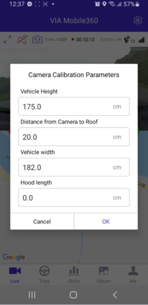 VIA Mobile360 D700 AI Dash Cam – ADAS Calibration